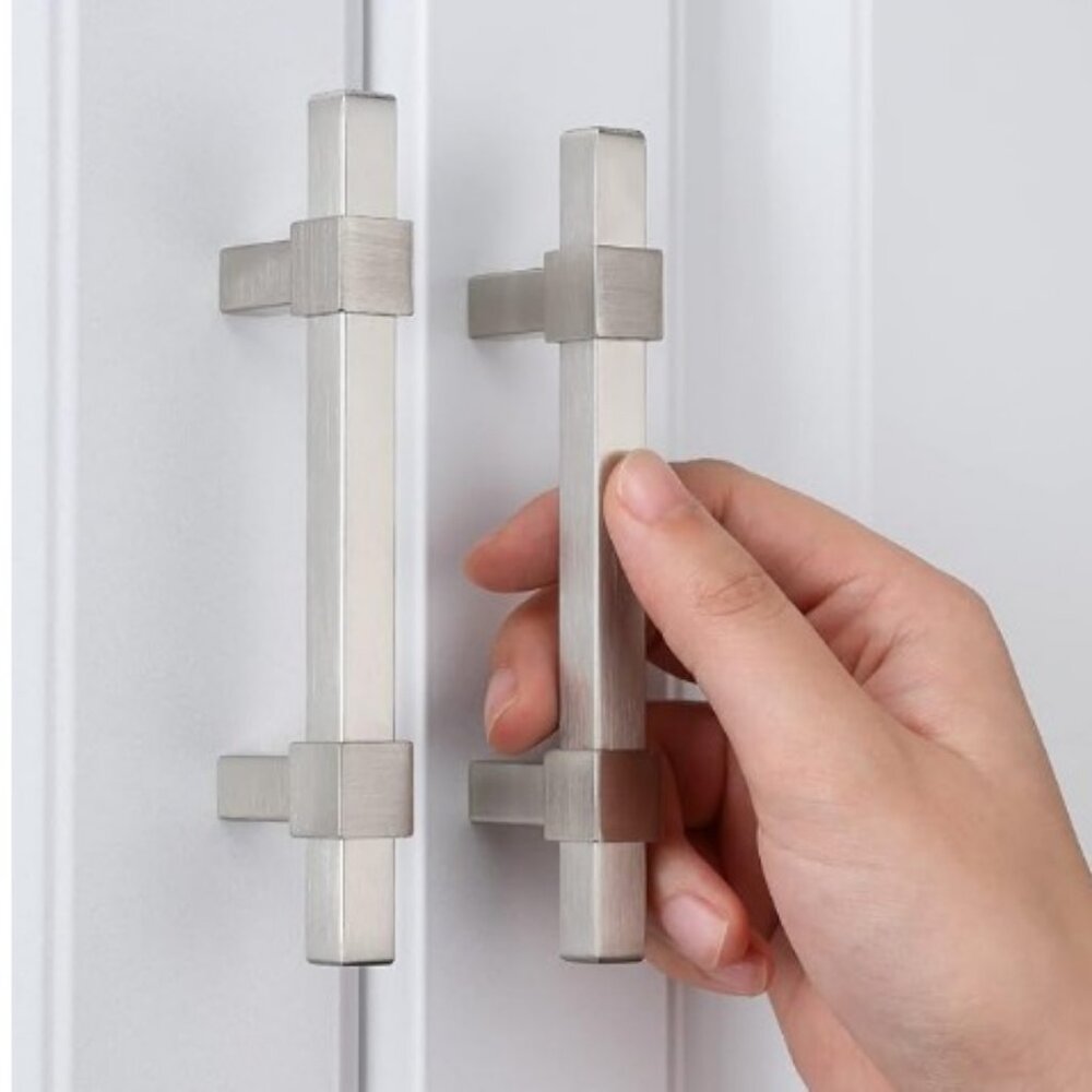homdiy 10 Pack 3 Inch(76mm) Cabinet pulls Brushed Nickel Zinc Alloy & Hardware